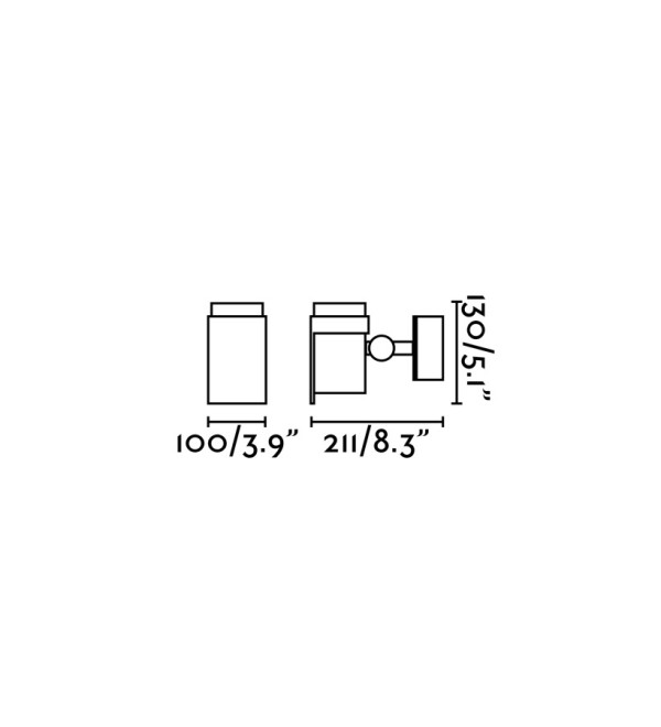 Настенный прожектор регулируемый FOC-1 темно-серый