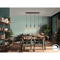 Линейный светильник Sincro 4L черный/золотой