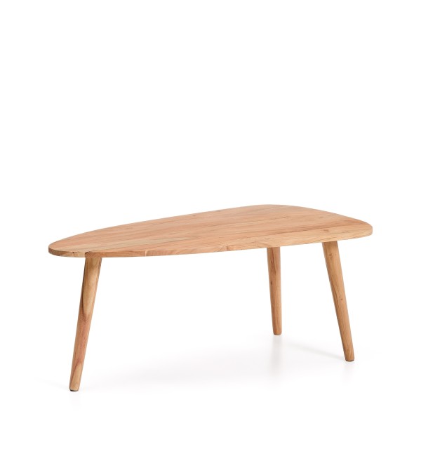 Журнальный столик Duvani из массива акации с выбеленной отделкой Ø110 x 60