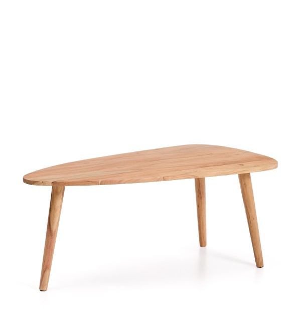 Журнальный столик Duvani из массива акации с выбеленной отделкой Ø110 x 60