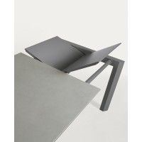 Стол Atta 140 (200) x90 антрацит, серый, керамика