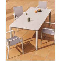 Уличный стол Anafi с бежевой столешницей из спеченного камня, 220 x 100 см