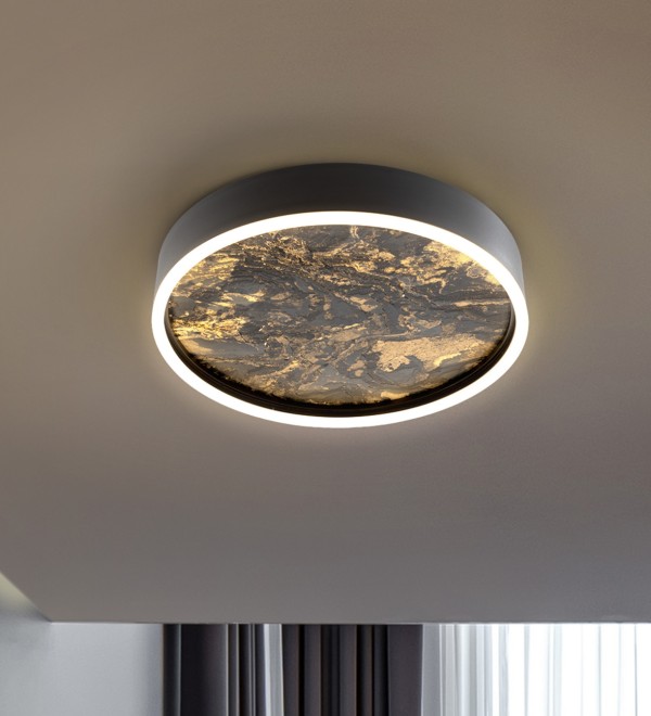 Потолочный светильник Stone CCT- черный LED 40D