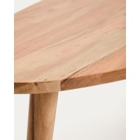 Журнальный столик Duvani из массива акации с выбеленной отделкой Ø110 x 60