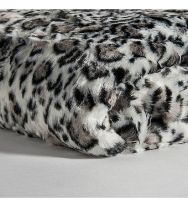 Плед LEOPARDO цвет белый/черный