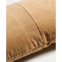 Чехол для подушки Tavre из бежевого бархата с вышивкой, 30 x 50 см