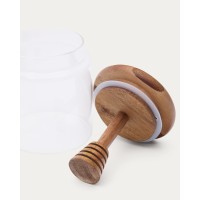 Nukha Банка для меда из стекла и 100% древесины акации FSC