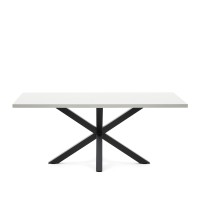 ARYA Стол 200x100 Черный, лаковый белый C408L05