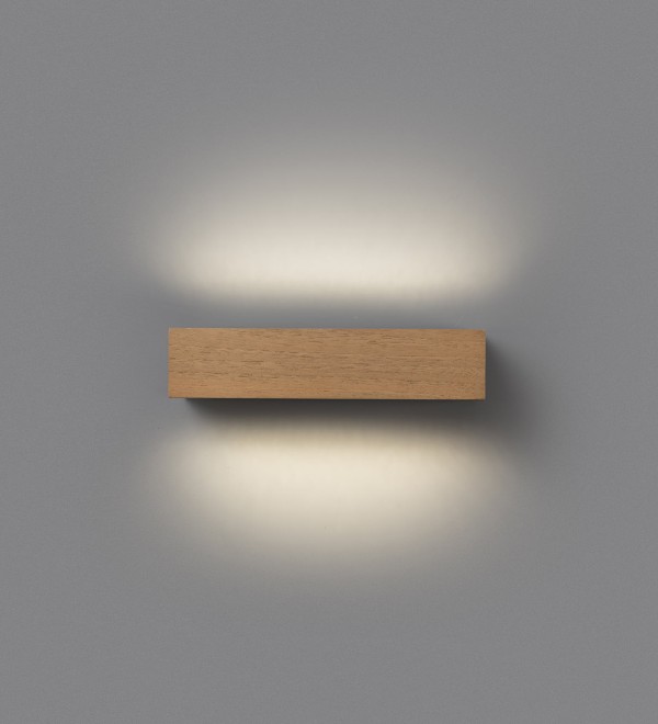 Уличный настенный светильник Doro-13 LED 2x6.5W 3000K дерево