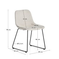 Стул Zahara из бежевой синели