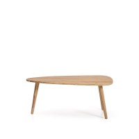 Журнальный столик Duvani из массива акации с выбеленной отделкой Ø110 x 60