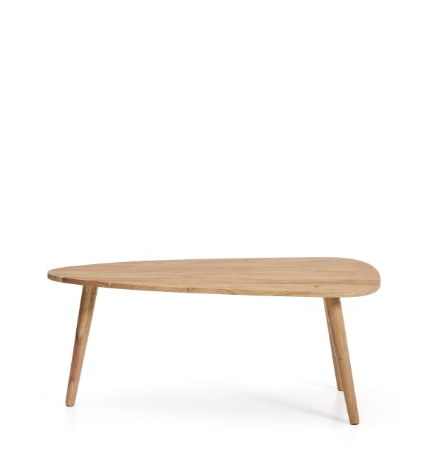 Журнальный столик Duvani из массива акации с выбеленной отделкой Ø110 x 60