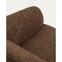 Кресло Milare из шоколадно-коричневой синели, 83 см