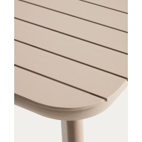Раздвижной уличный стол Izola из алюминия с бежевой отделкой, 220 (280) x 100 см