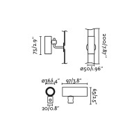 Ландшафтный светильник CLAP черный LED 6W 3000K 38є