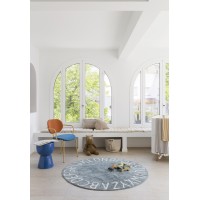 Ковер круглый Алфавит Round ABC (голубой) 150D