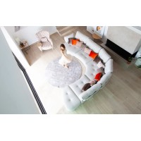 Модульный диван Arianne Plus U1 + S1 + 2M + R + PT, ножки черный пластик 3/6 см