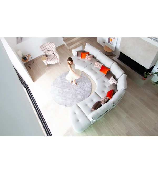 Модульный диван Arianne Plus U1 + S1 + 2M + R + PT, ножки черный пластик 3/6 см