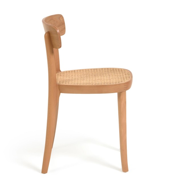 Стул Romane из натурального массива бука с ясеневым шпоном и ротангом