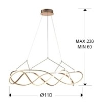 Подвесной светильник Molly 110Ø розовое золото DIM