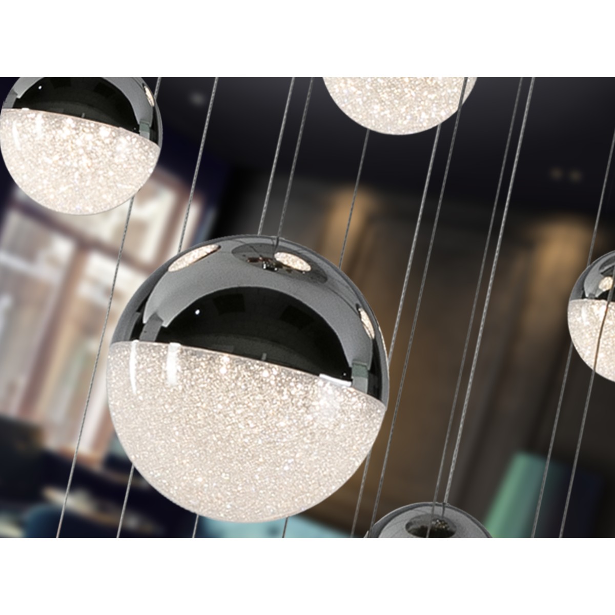 Люстра Sphere 14L хромированная D60 DIMABLE