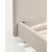 Кровать Selven из бежевого шенилла для матраса 150 x 200 см