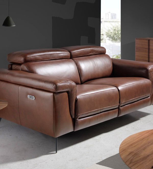 Диван 2-х местный 5319-2P-M1595 /6116 с реклайнером коричневый