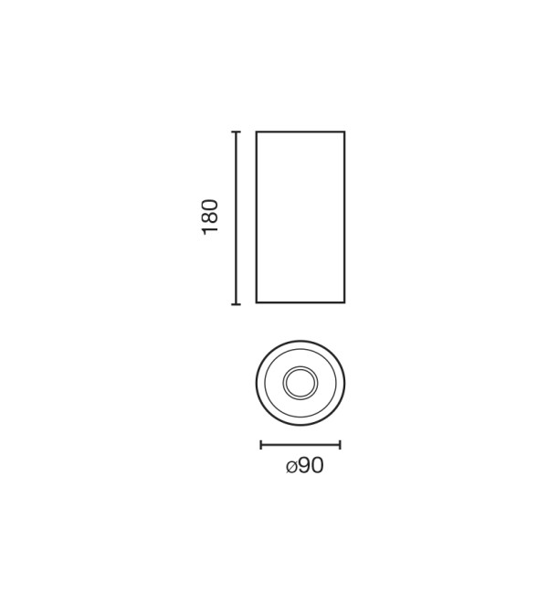 Fost CEILING Потолочный светильник белого цвета Ø90 42Вт 18° 3000K CRI90