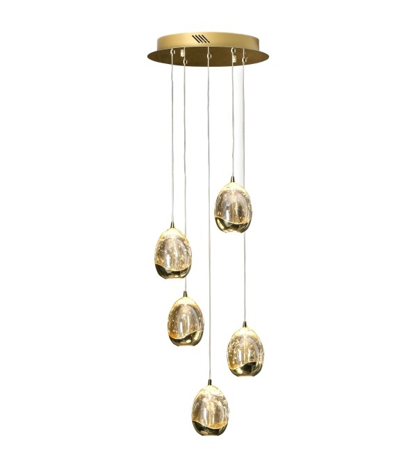 Подвесной светильник Rocio LED 5L Ø30 золотой