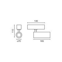 Трековый светильник NESO HOLE-20W 3000K 36 GRADOS черный CASAMBI