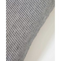 Чехол для подушки Idaira из 100% льна в черно-белую полоску 45 x 45 см