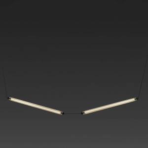 Подвесной светильник LUMINA 600 2L COLGANTE черный CURVO LED 24W 2200K