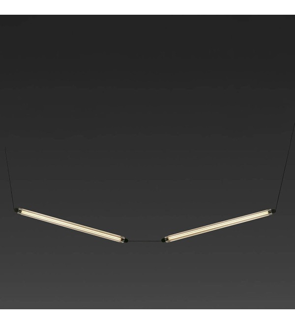 Подвесной светильник LUMINA 600 2L COLGANTE черный CURVO LED 24W 2200K
