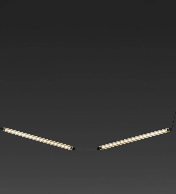 Подвесной светильник LUMINA 600 2L COLGANTE черный CURVO LED 24W 2200K