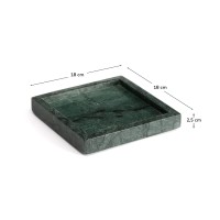 Поднос Serela из зеленого мрамора 18 x 18 см