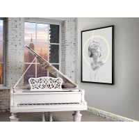Картина Busto белый LED 80X120