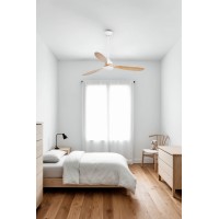 Потолочный вентилятор POROS Ш1320MM белый/сосна 3 PALAS 19W LED 2700K TUYA