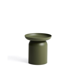 Уличный столик Arcola из зеленого алюминия, диаметр 45 см