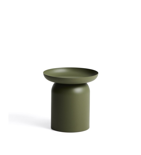 Уличный столик Arcola из зеленого алюминия, диаметр 45 см