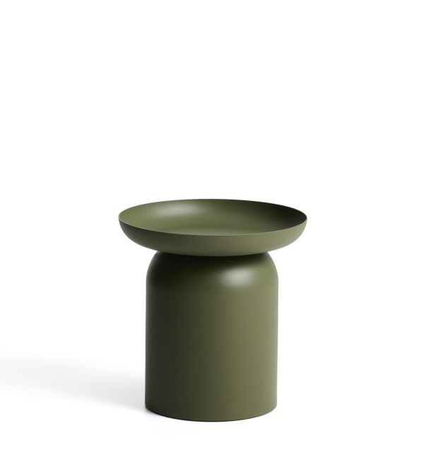 Уличный столик Arcola из зеленого алюминия, диаметр 45 см