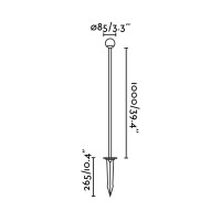 CUCA 1000 Уличный маяк на штыке черный LED 3W 2700K 24V