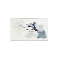 Erale Абстрактная картина ручной работы в серо-синих тонах, размер 120 x 200 см
