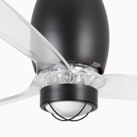 Потолочный вентилятор Eterfan LED мат. черный/прозрачный 128 см