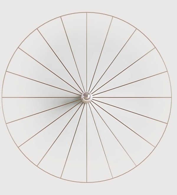 Бра Wheel 90 см хром + цоколь 20 см хром