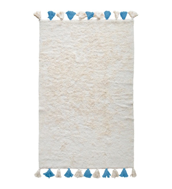 Хлопковый ковер Lillaland COLORFUL WHITE BLUE 120*180