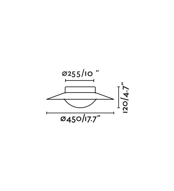 Плафон Side 20W золотой