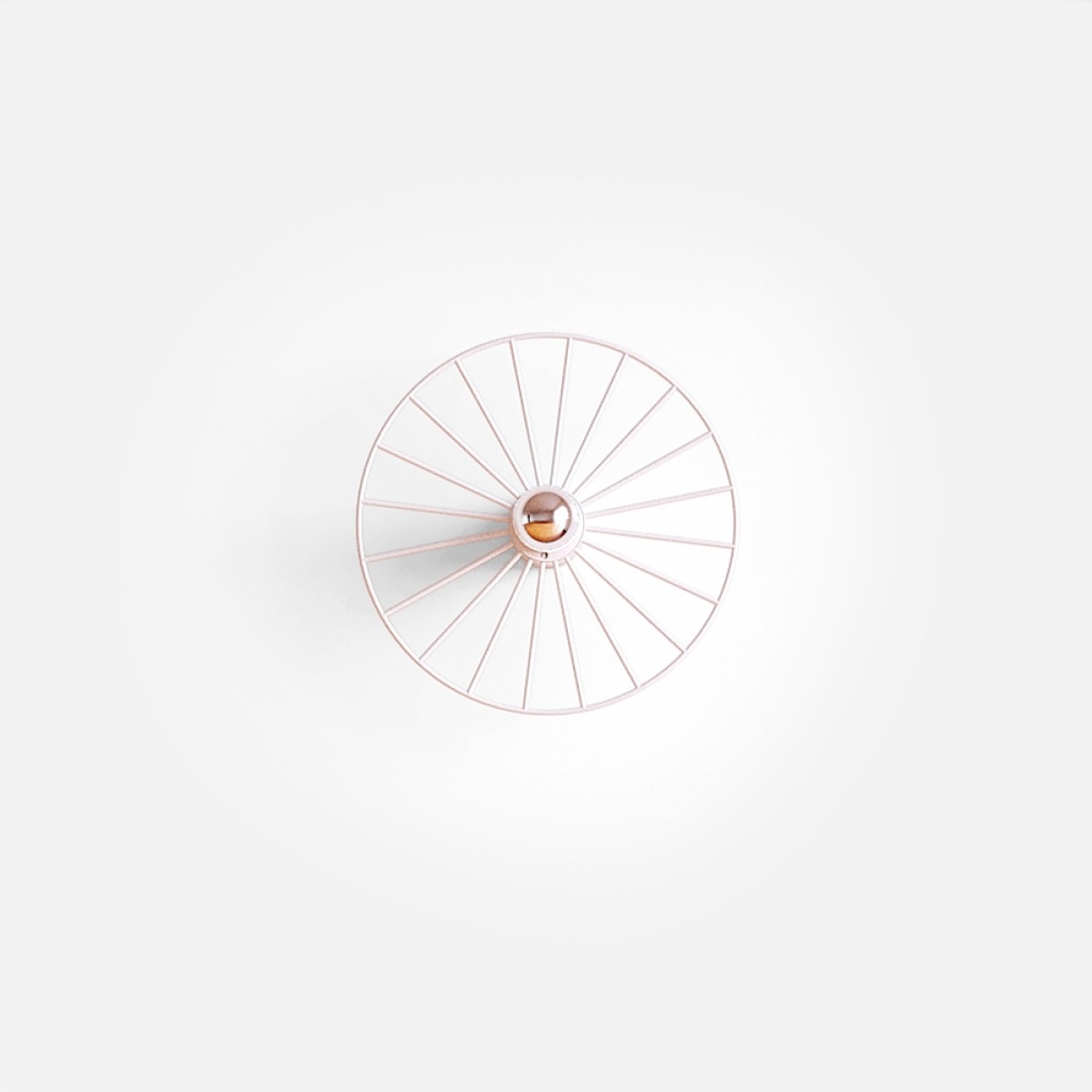 Бра Wheel 30 см белый + цоколь 5 см белый