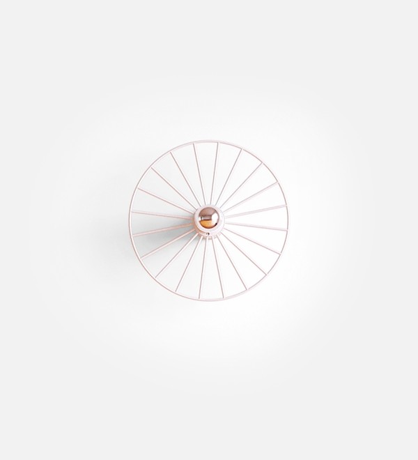 Бра Wheel 30 см белый + цоколь 5 см белый