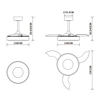 9639 Люстра потолочная-вентилятор COIN FAN MINI SMART