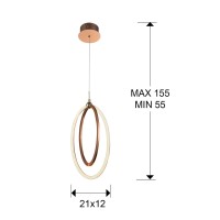 Подвесной светильник Ocellis LED 22Ø розовое золото